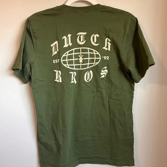 Dutch Bros Olive Green T-Shirt - Picture 2 of 2